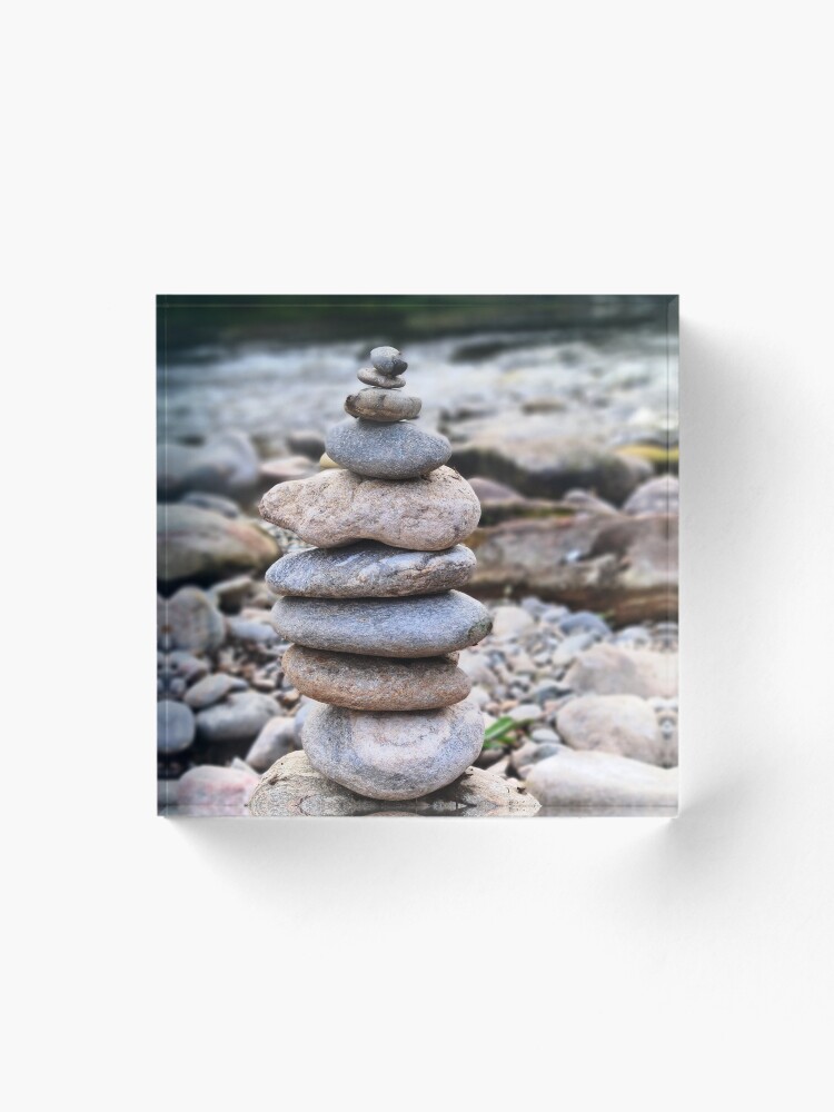 Thumbnail 1 of 5, Acrylic Block, Stacked Rocks designed and sold by RAdley21.
