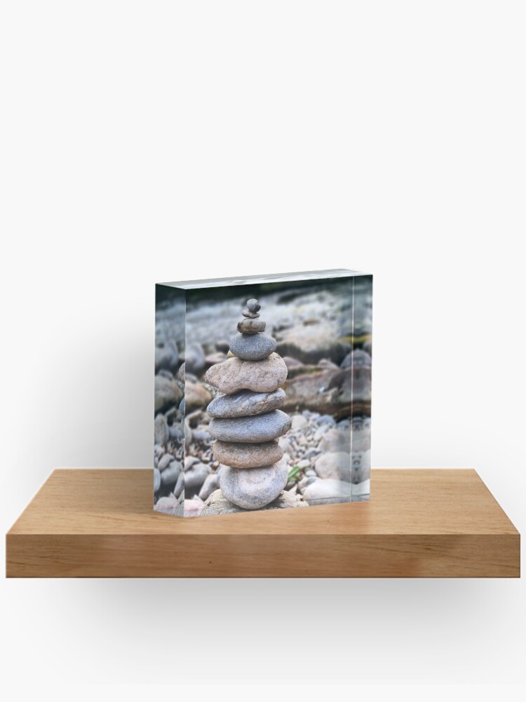 Thumbnail 2 of 5, Acrylic Block, Stacked Rocks designed and sold by RAdley21.