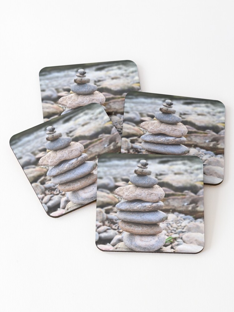 Thumbnail 1 of 5, Coasters (Set of 4), Stacked Rocks  designed and sold by RAdley21.