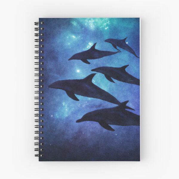 Item preview, School of dolphins swimming through the ocean designed and sold by tinytiger77.