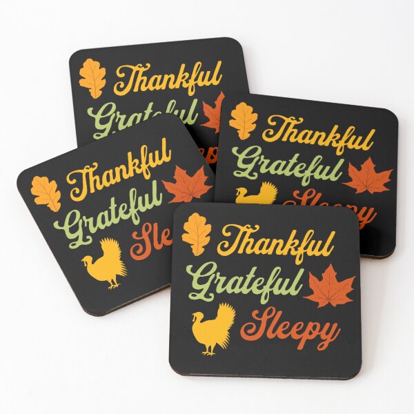 Item preview, Thankful Grateful Sleepy, Funny Thanksgiving Humor designed and sold by artfulnotebook.