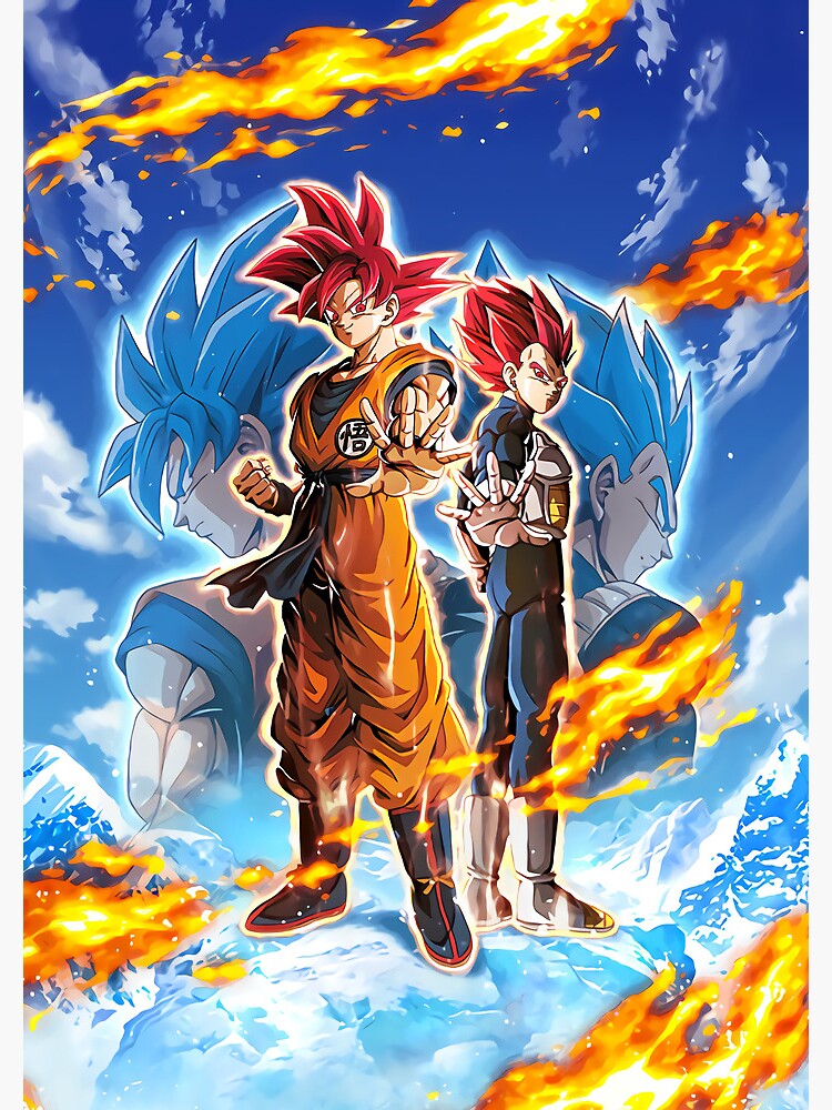 Super Saiyan God Goku x Super Saiyan Blue Vegeta