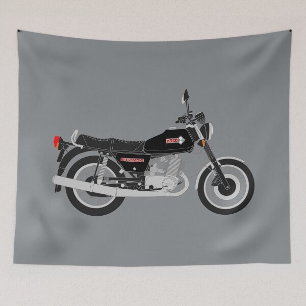 Item preview, MZ ETZ 250 motorbike two stroke black color designed and sold by EdimDesign.