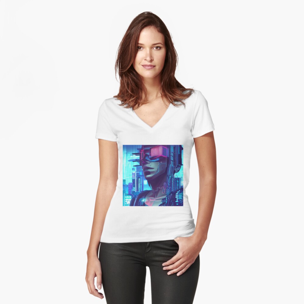 Item preview, Fitted V-Neck T-Shirt designed and sold by BienThings.