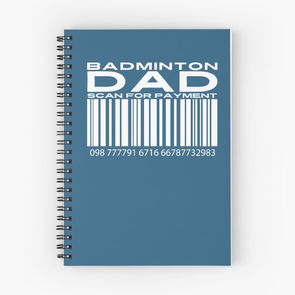 Item preview, Badminton Dad Scan For Payment | Badminton Daddy | Badminton Barcode (Black Lettering Available) designed and sold by Wavecrest Wearables.