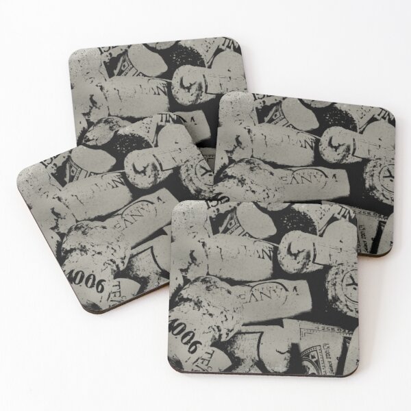 Item preview, Distressed Monochromatic Wine Cork Print designed and sold by DelynCreates.