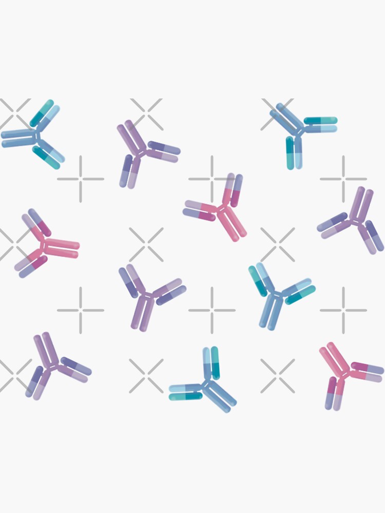 Thumbnail 3 of 3, Sticker, Antibodies designed and sold by TrailMixArt.