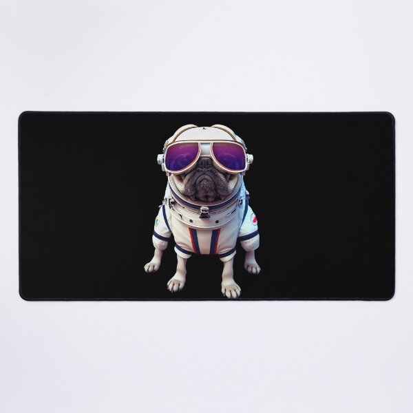 Item preview, Retro Space Astronaut Pug Dog designed and sold by ChasmicArt.