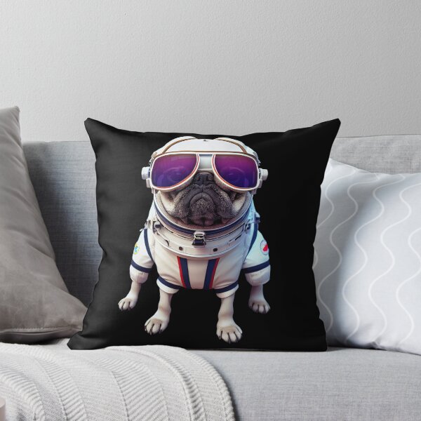 Item preview, Retro Space Astronaut Pug Dog designed and sold by ChasmicArt.