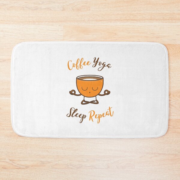 Item preview, Cute Coffee Yoga Sleep Repeat For Coffee and Yoga Lovers Design designed and sold by CandyDroidMerch.