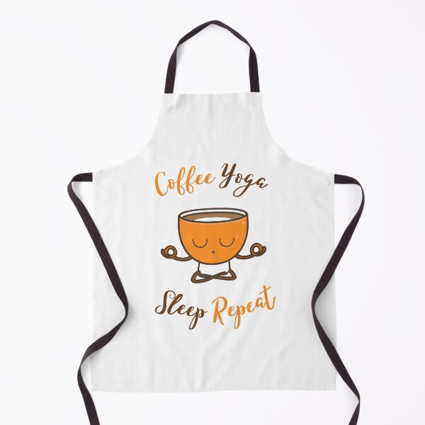 Item preview, Cute Coffee Yoga Sleep Repeat For Coffee and Yoga Lovers Design designed and sold by CandyDroidMerch.