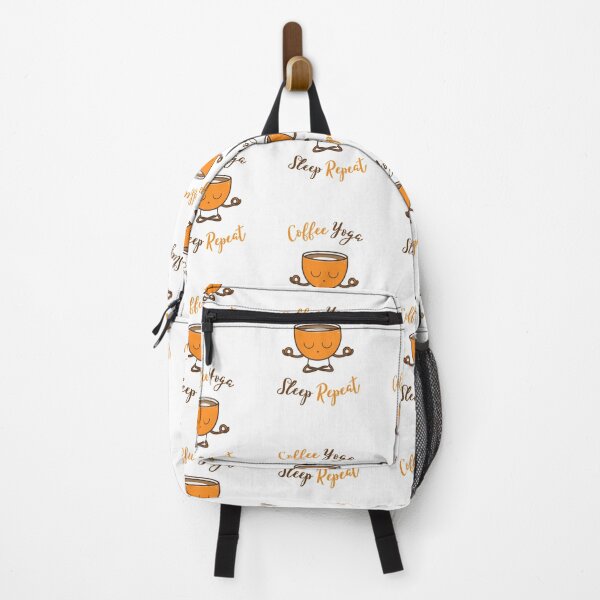 Item preview, Cute Coffee Yoga Sleep Repeat For Coffee and Yoga Lovers Design designed and sold by CandyDroidMerch.