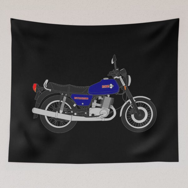 Item preview, MZ ETZ 250 motorbike two stroke blue color designed and sold by EdimDesign.