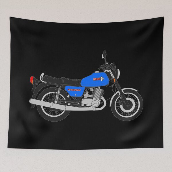 Item preview, MZ ETZ 250 motorbike two stroke blue color designed and sold by EdimDesign.
