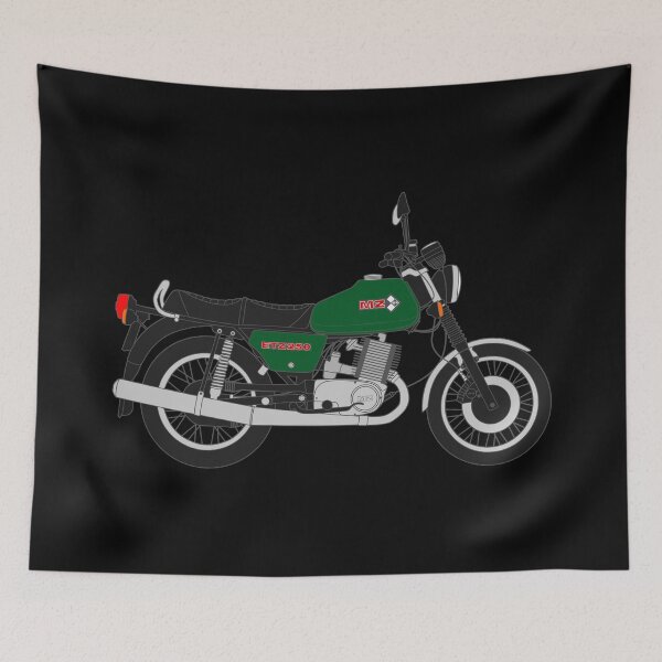 Item preview, MZ ETZ 250 motorbike two stroke green color designed and sold by EdimDesign.
