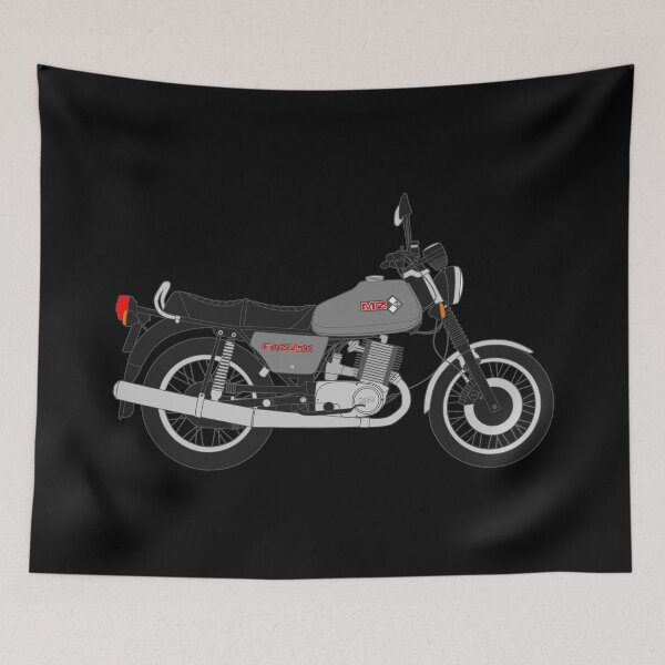Item preview, MZ ETZ 250 motorbike two stroke gray color designed and sold by EdimDesign.