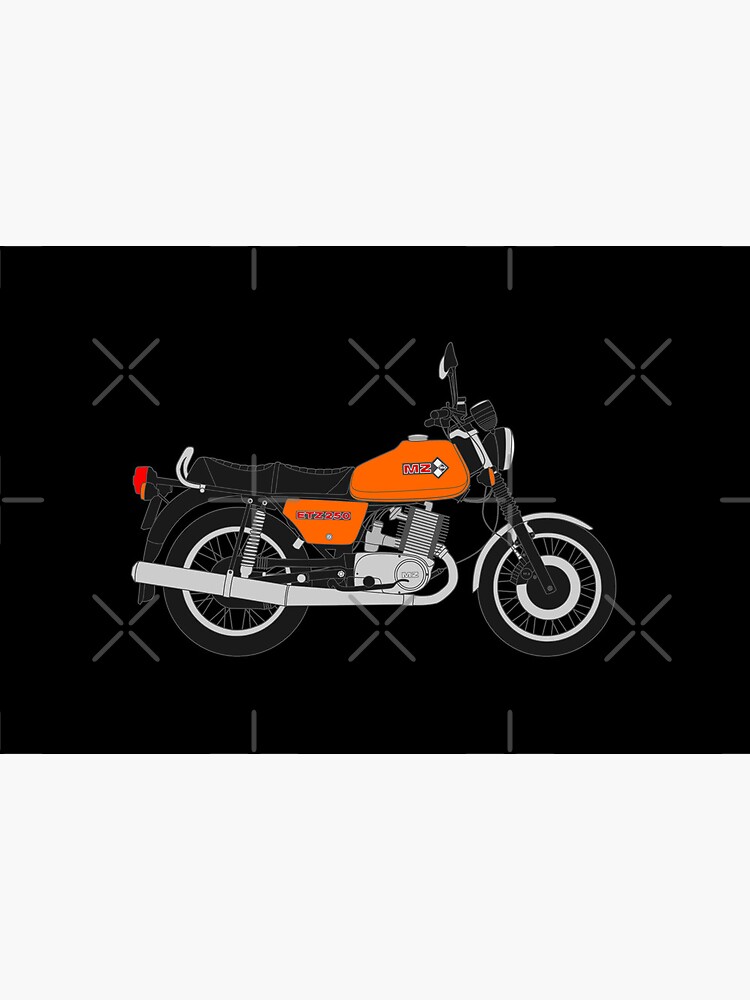 MZ ETZ 250 motorbike two stroke orange color Art Board Print