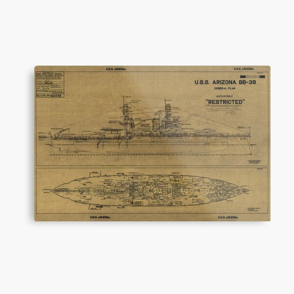 Item preview, U.S.S. ARIZONA Battleship Blueprint 1934  designed and sold by Daniel Hagerman.