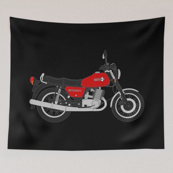 Item preview, MZ ETZ 250 motorbike two stroke red color designed and sold by EdimDesign.