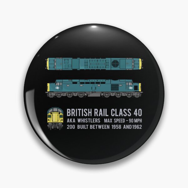 Item preview, British Rail Class 40 Whistler Locomotive Diagrams Gift designed and sold by Maljonic.