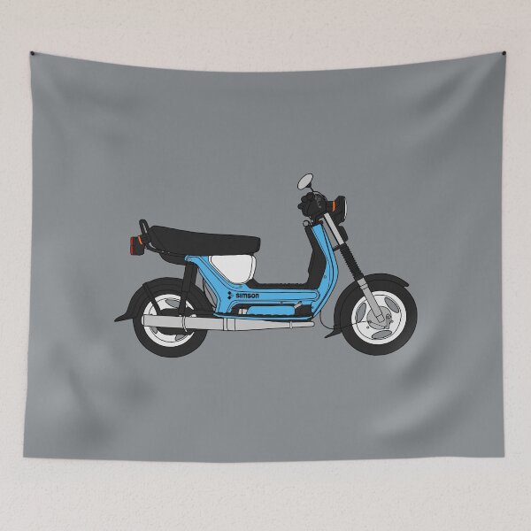 Item preview, Simson SR50 scooter blue color designed and sold by EdimDesign.
