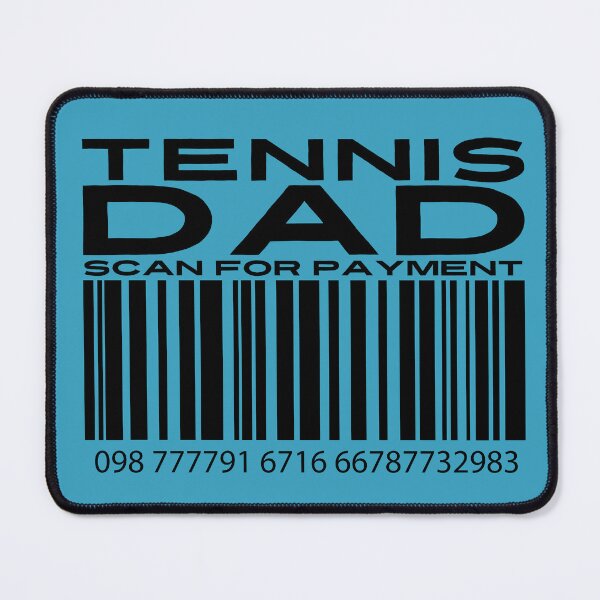 Item preview, Tennis Dad Scan For Payment | Tennis Parents | Competition Tennis | Tennis Dad | Barcode (White Lettering Available) designed and sold by Wavecrest Wearables.