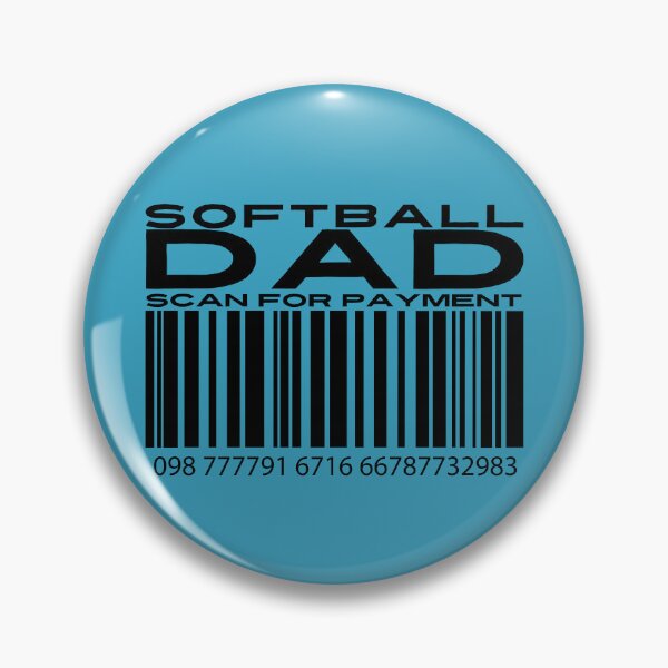 Item preview, Softball Dad Scan For Payment | Softball Daddy | Favorite Softball Player | Softball Dad | Barcode (White Lettering Available) designed and sold by Wavecrest Wearables.