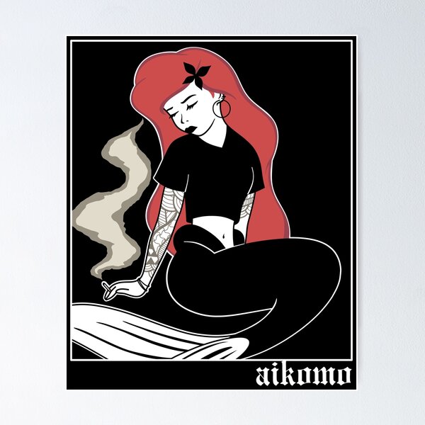 Item preview, Tattooed Mermaid Pinup  designed and sold by aikomo.