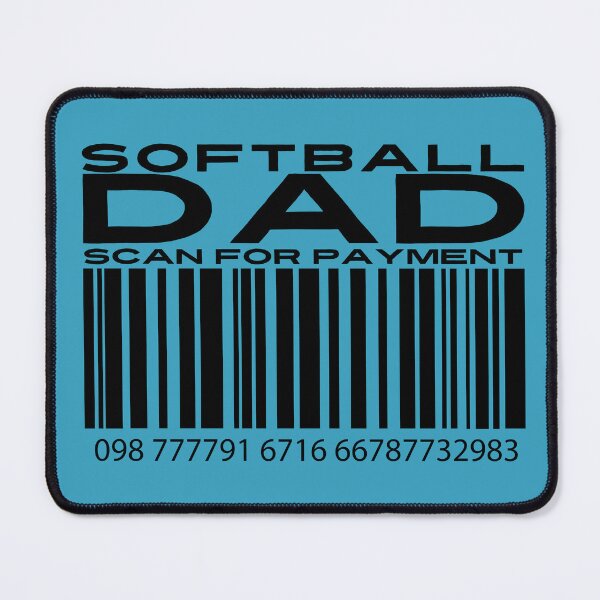 Item preview, Softball Dad Scan For Payment | Softball Daddy | Favorite Softball Player | Softball Dad | Barcode (White Lettering Available) designed and sold by Wavecrest Wearables.