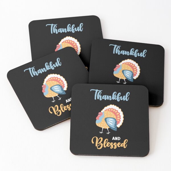 Item preview, Thankful and Blessed Funny Cute Turkey Thanksgiving Quote Halloween designed and sold by absolutdesign.