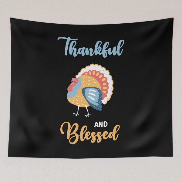 Item preview, Thankful and Blessed Funny Cute Turkey Thanksgiving Quote Halloween designed and sold by absolutdesign.