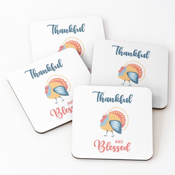 Item preview, Thankful and Blessed Funny Cute Turkey Thanksgiving Quote Halloween designed and sold by absolutdesign.