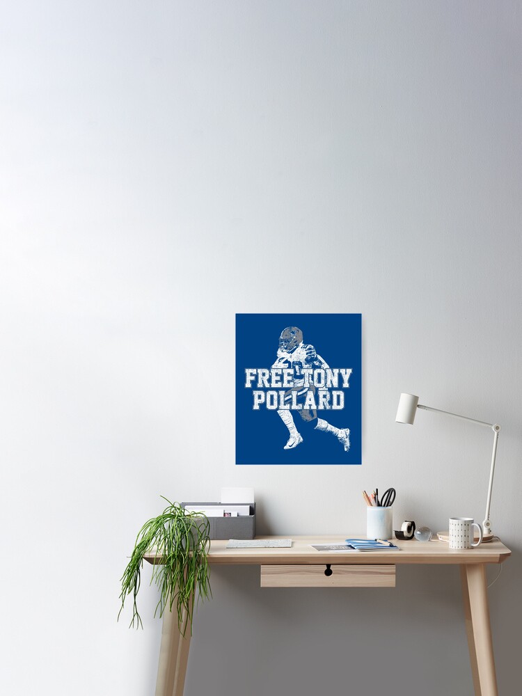 Tony Pollard Football Paper Poster Cowboys 2 - Tony Pollard - Pin