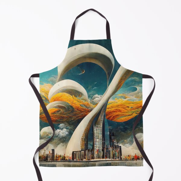 Item preview, City skyline with the two surreal towers designed and sold by Michael Bollin.