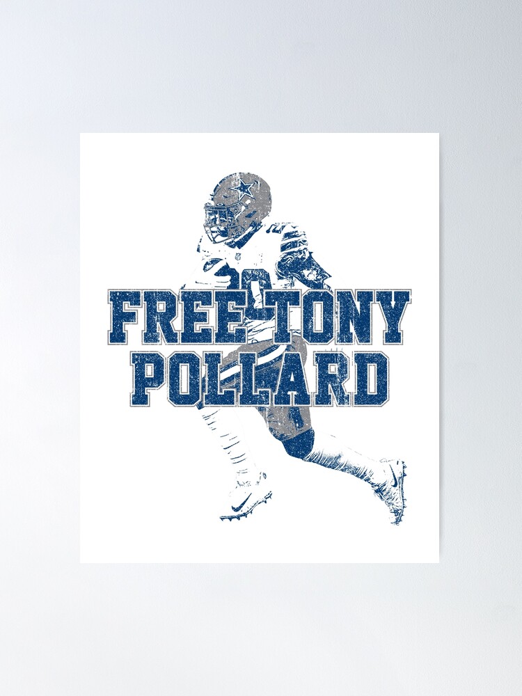 Tony Pollard Football Paper Poster Cowboys - Tony Pollard - Pin