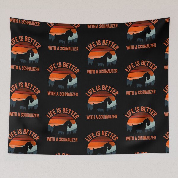 Item preview, Life Is Better With A Schnauzer Vintage Dog Gift  designed and sold by Guarddogdrive.