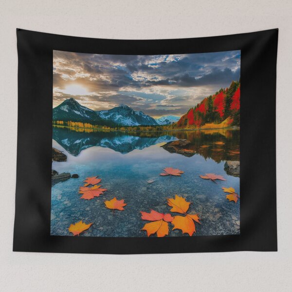 Item preview, Autumn Lake - Sunrise designed and sold by OnigiriSuiko.