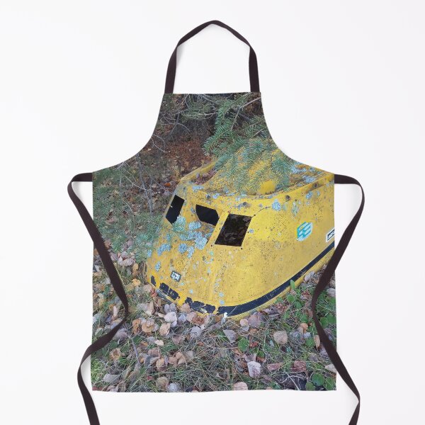 Item preview, Country Living: Old yellow ski-doo front covered in Moss designed and sold by TaraTs.