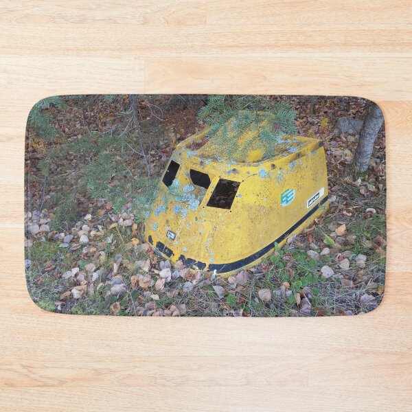 Item preview, Country Living: Old yellow ski-doo front covered in Moss designed and sold by TaraTs.