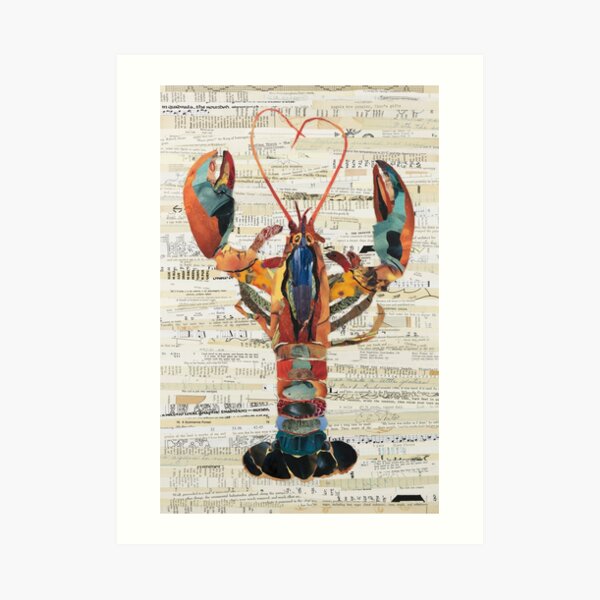 Lobster Collage by C.E. White Art Print