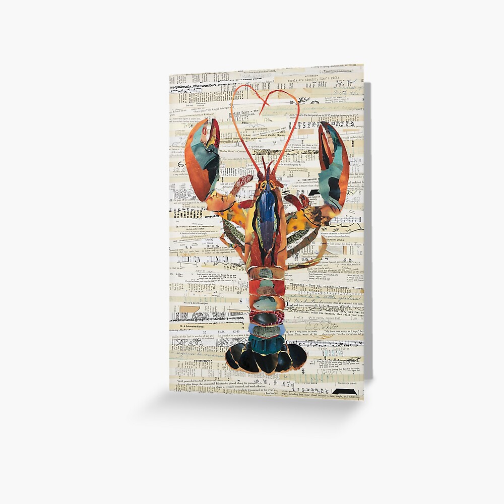 Lobster Collage by C.E. White Greeting Card