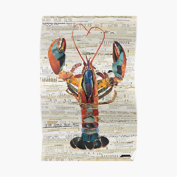 Lobster Collage by C.E. White Poster