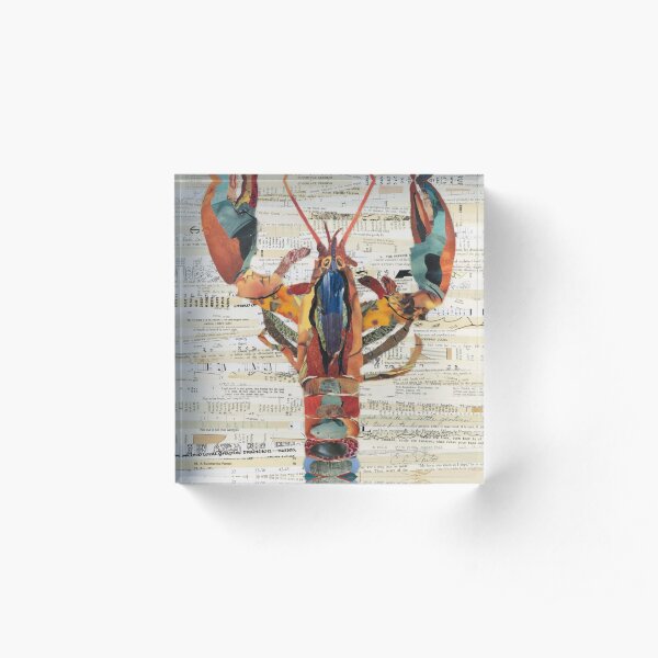 Lobster Collage by C.E. White Acrylic Block