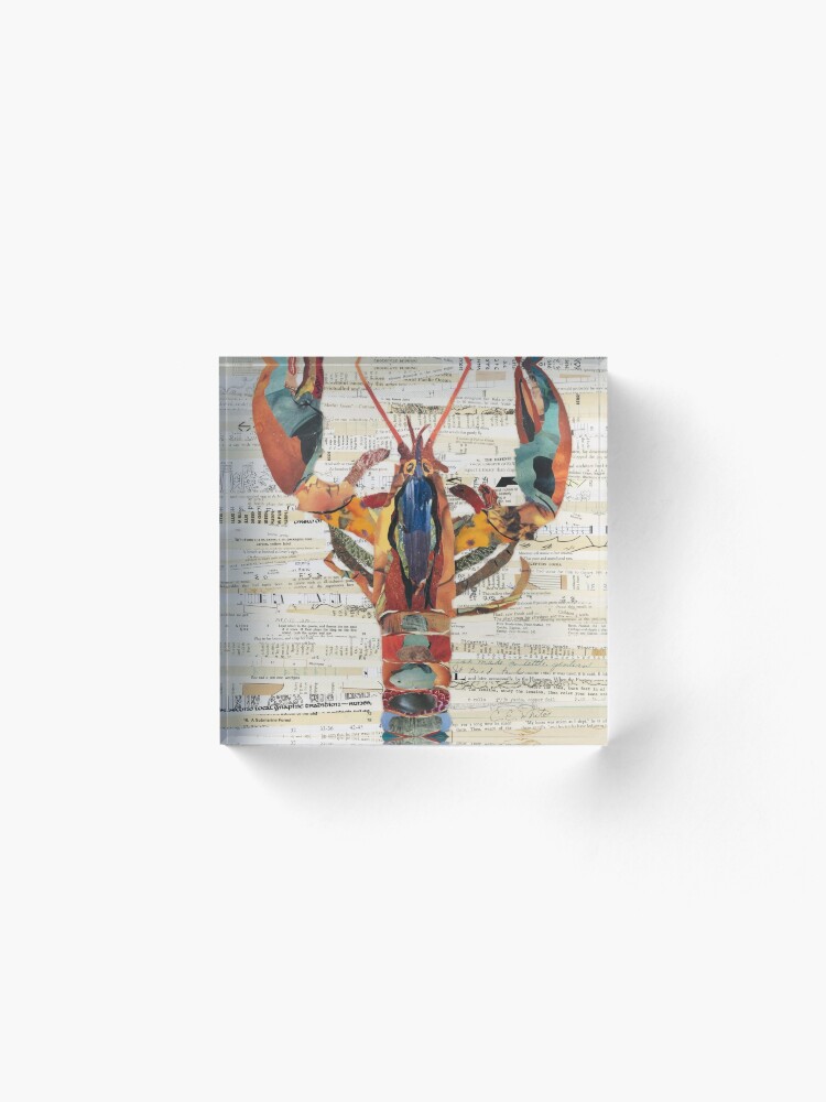 Alternate view of Lobster Collage by C.E. White Acrylic Block