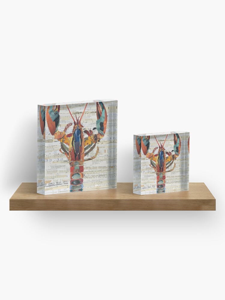 Alternate view of Lobster Collage by C.E. White Acrylic Block