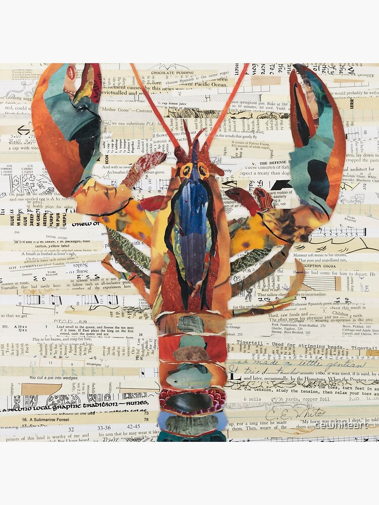 Lobster Collage by C.E. White by cewhiteart