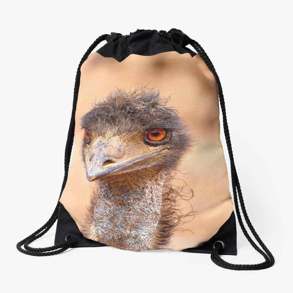 Emu Eyes Drawstring Bag