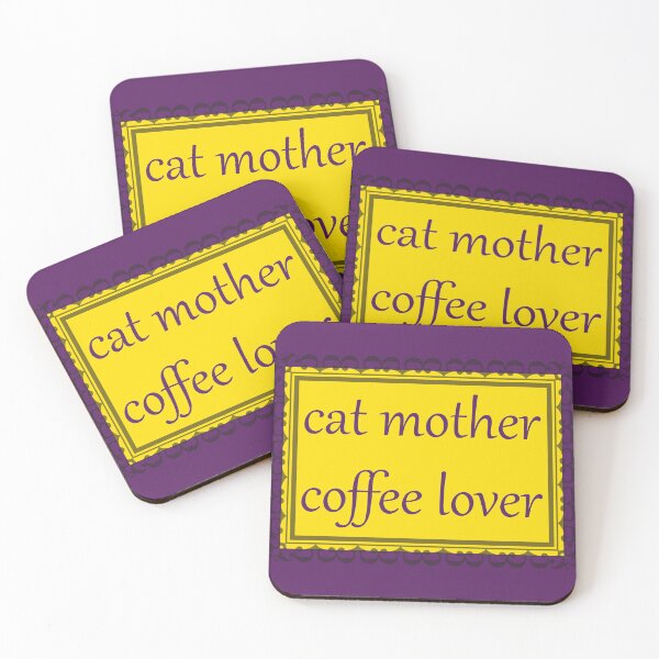 Item preview, Cat Mother, Coffee Lover (Purple & Gold) designed and sold by Zia Frazier.
