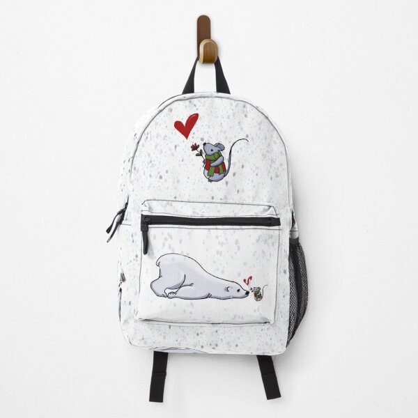 Item preview, Polar bear and mouse backpack designed and sold by Lindsey Henderson.