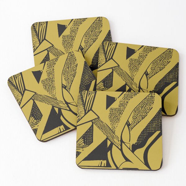 Item preview, The Flag, Geometric Design, In Mustard Yellow designed and sold by I-Desire.